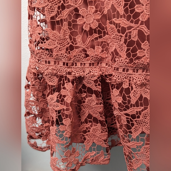 NWT GB Girls Peach Floral Lace Dress, Size 10 - Picture 5 of 5